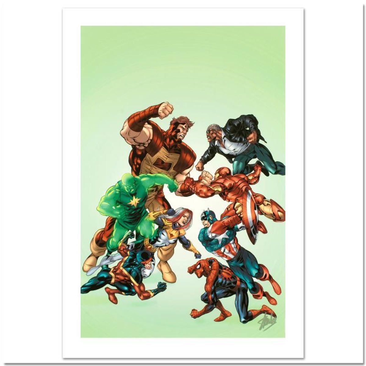 Stan Lee Signed, Marvel Comics "New Thunderbolts #3" Limited Edition Canvas, Numbered 8/99 with Certificate of Authenticity.