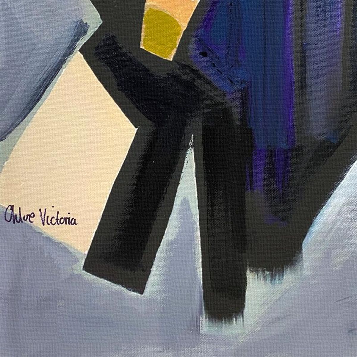 Chloe Victoria, "Refined Mystique" Framed One-of-a-Kind Mixed Media Overpaint on Canvas, Hand Signed with Letter of Authenticity