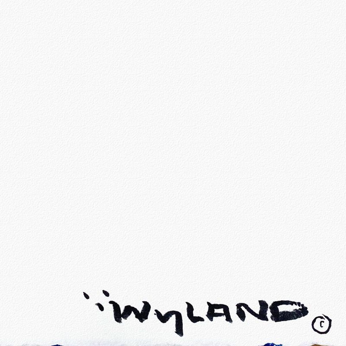 Wyland, "Manatee" Framed Original Sumi Ink Painting, Hand Signed with Letter of Authenticity.