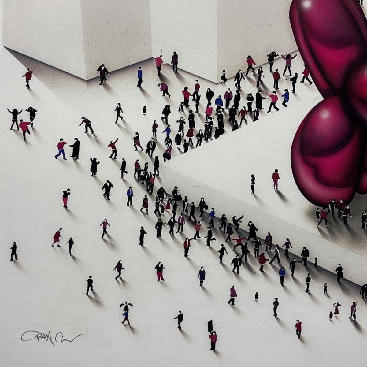 Craig Alan, "Populus: The Underdog II" Framed Limited Edition, Numbered and Hand Signed with Letter of Authenticity.