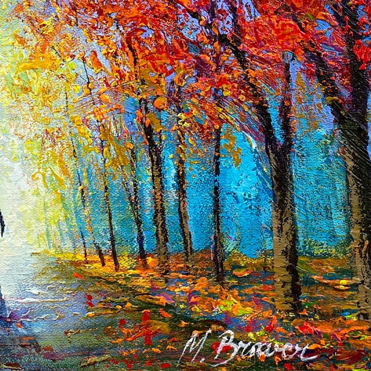 Mark Braver, Original Acrylic Painting on Canvas, Hand Signed with Letter of Authenticity.
