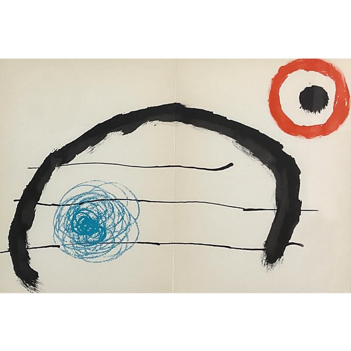 Joan Miro (1893-1983), Framed Lithograph with Letter of Authenticity.