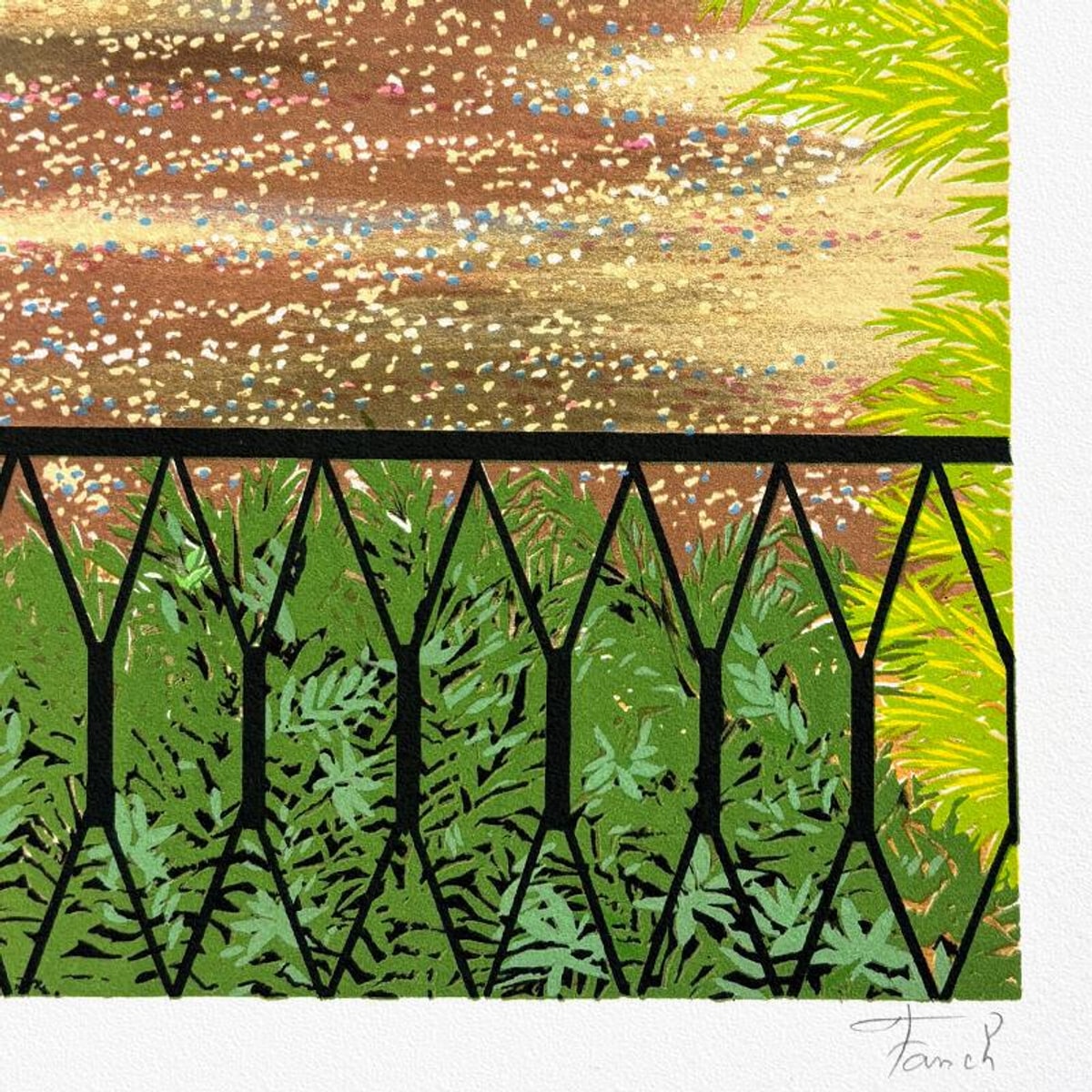Fanch Ledan, "Le Jardin d'Elisa" Limited Edition Lithograph, Numbered and Hand Signed with Letter of Authenticity.