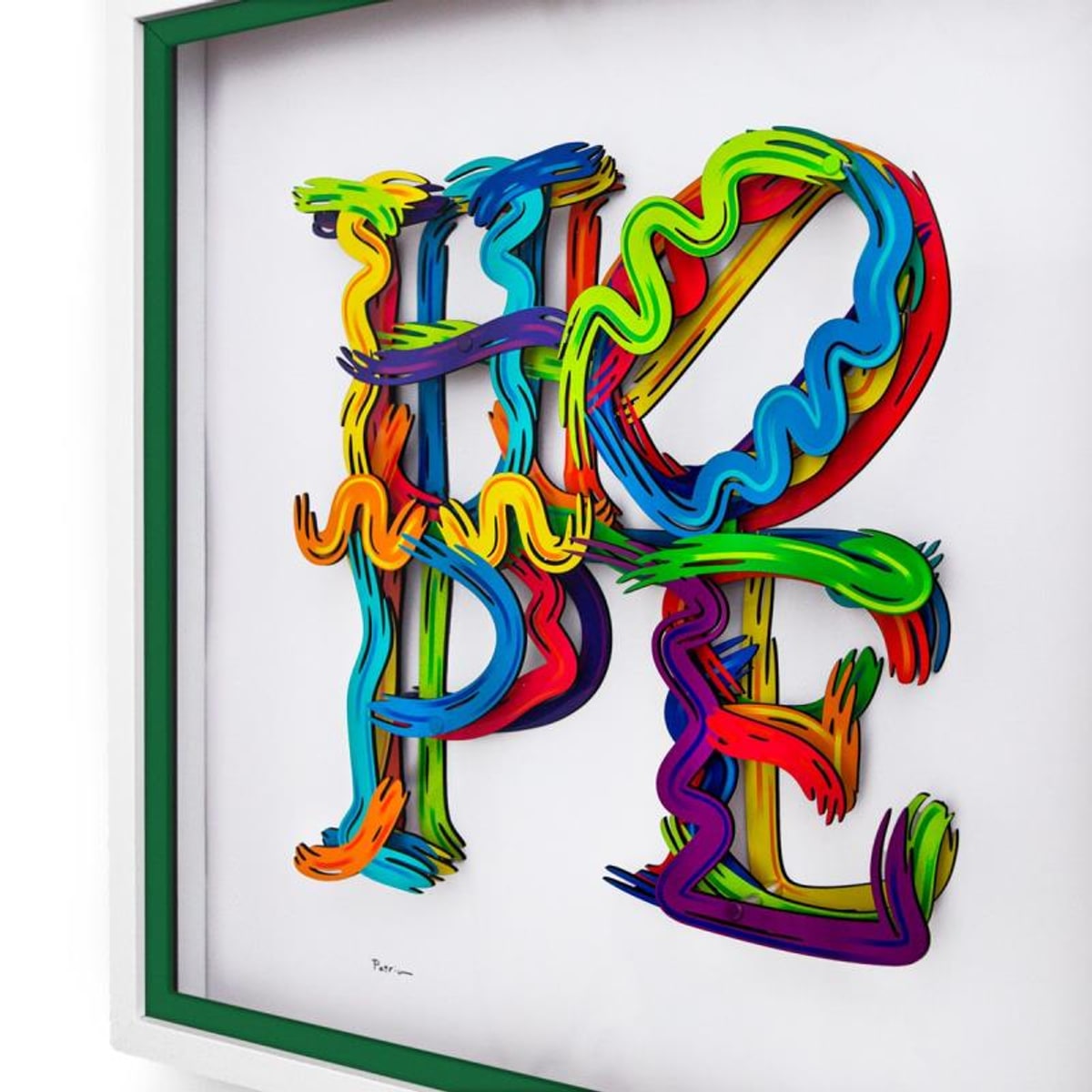Patricia Govezensky, "Strokes of Hope" Hand Signed Limited Edition 3D Multilayered Woodcut with Letter of Authenticity.