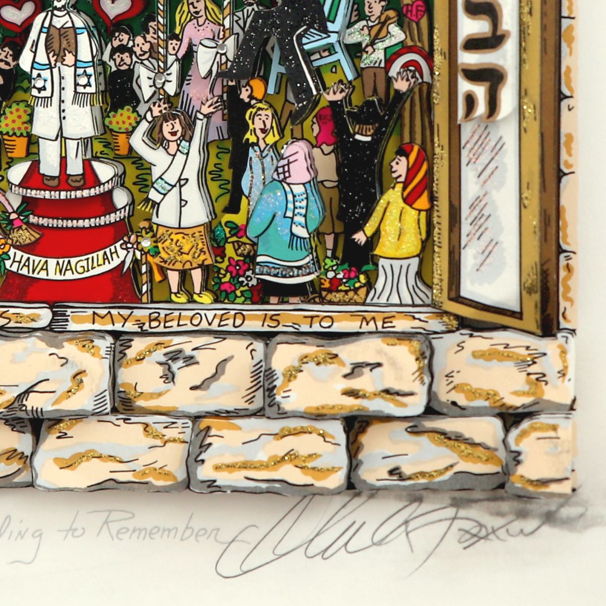 Charles Fazzino- 3D Construction Silkscreen Serigraph "A Wedding to Remember"