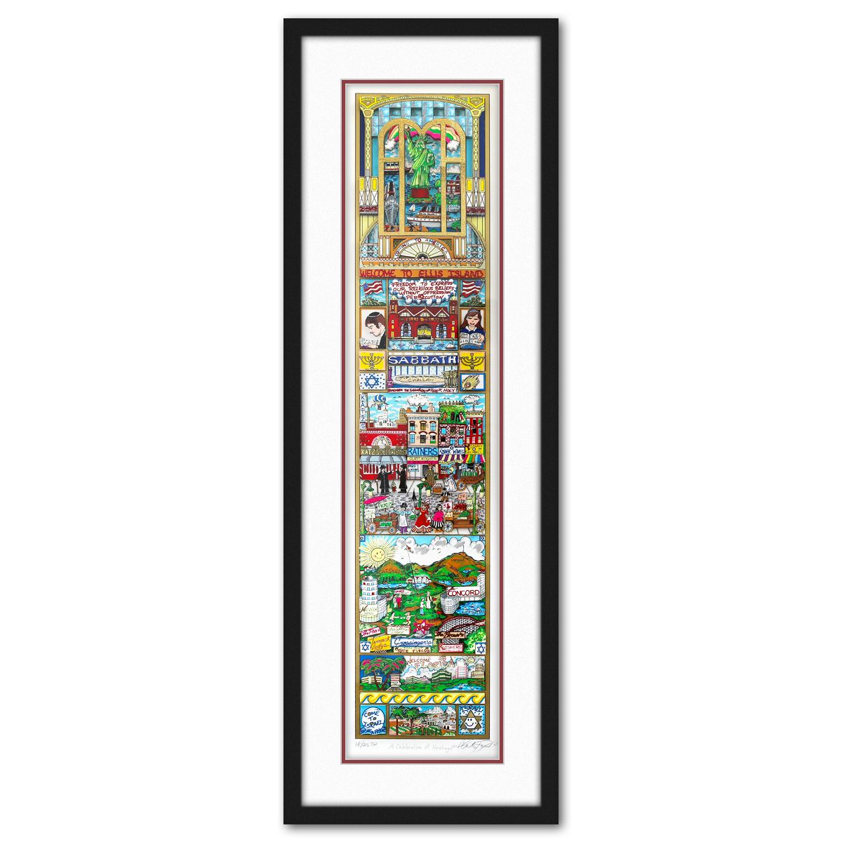 Charles Fazzino- 3D Construction Silkscreen Serigraph "A Celebration of Heritage"