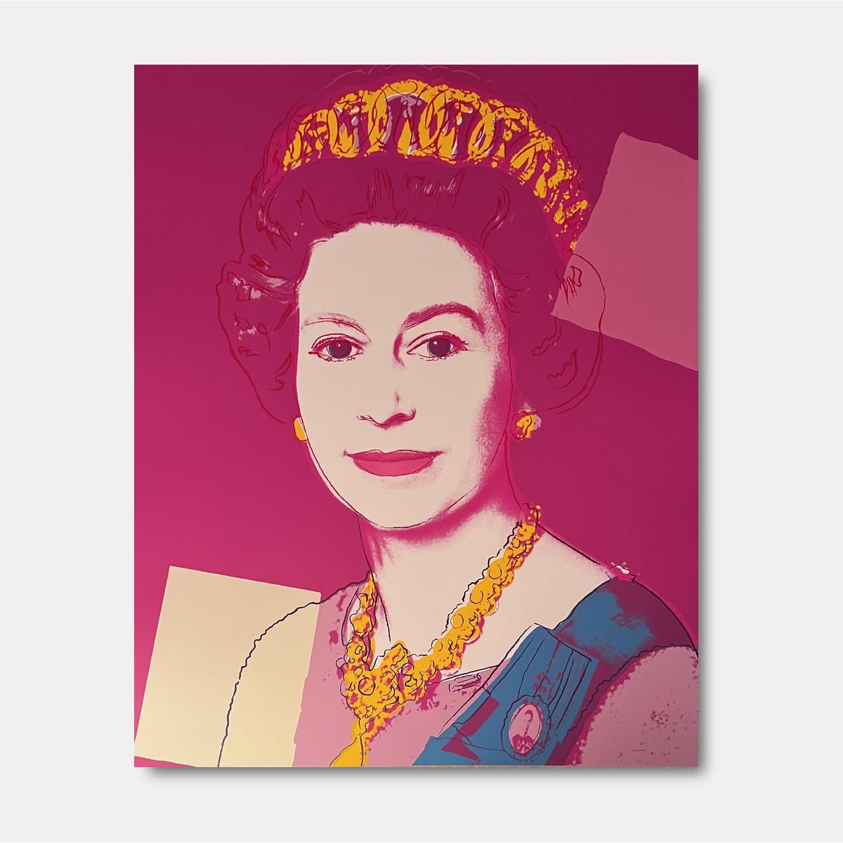 Andy Warhol- Silk Screen on Museum Board "Queen Elizabeth II of the United Kingdom 336"