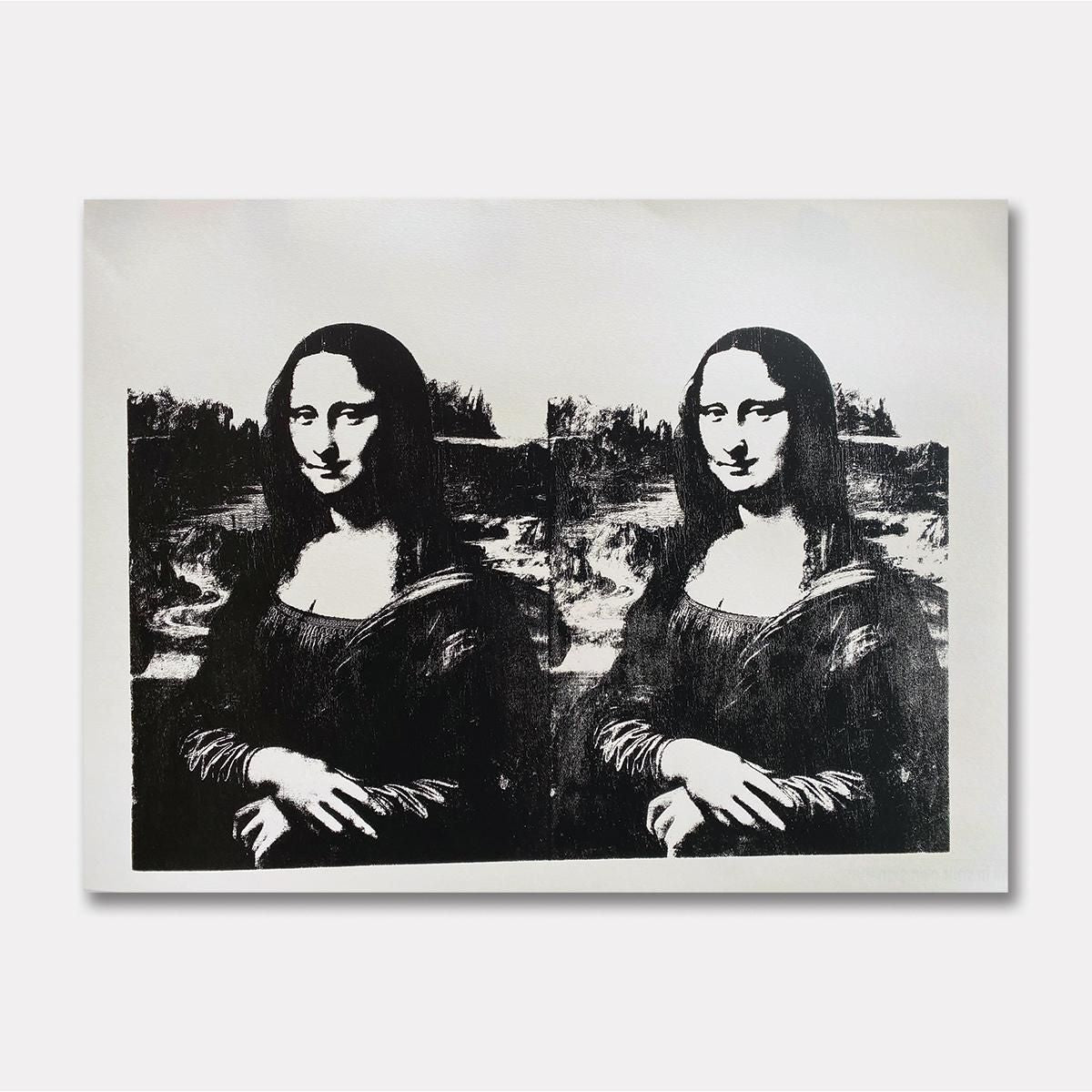 Andy Warhol- SIlkscreen on Vellum Paper "Mona Lisa #5"