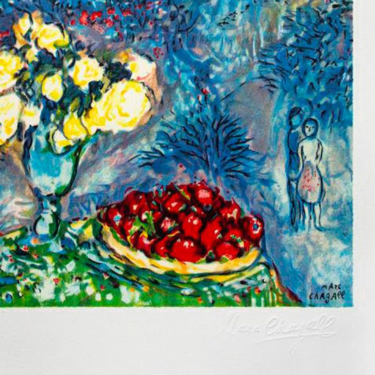 Marc Chagall (1887-1985), "Fruits Et Fleurs Devant La Mer" Framed Limited Edition Lithograph with Letter of Authenticity.