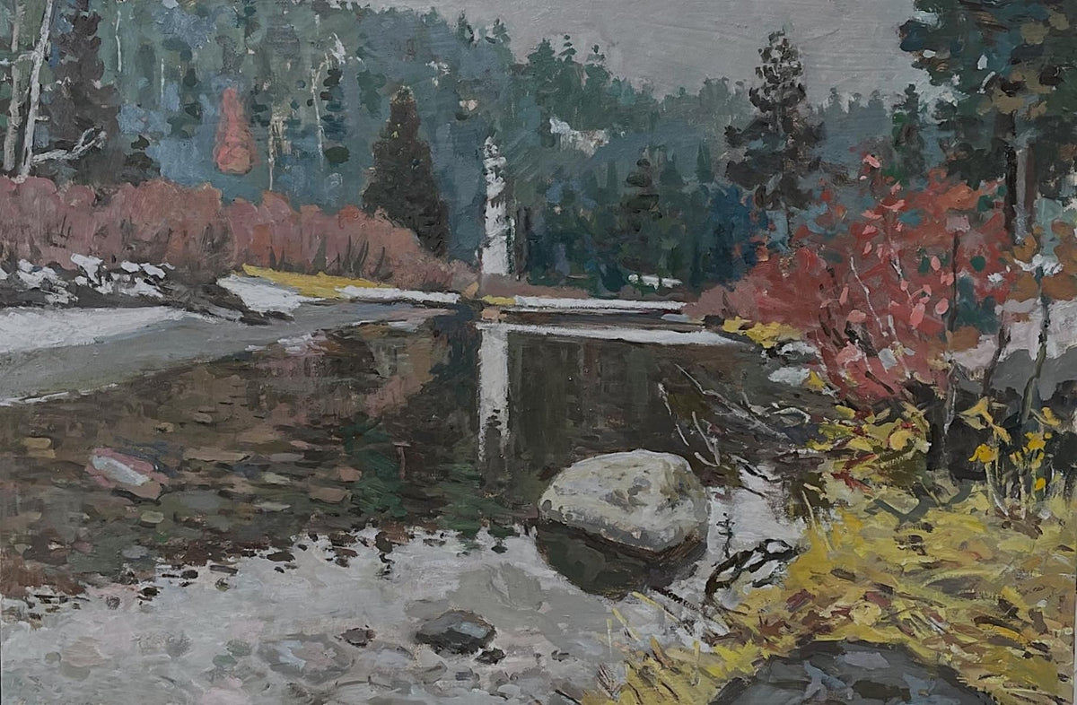 Boris- Oil on canvas "First Snow. Lake Tahoe"