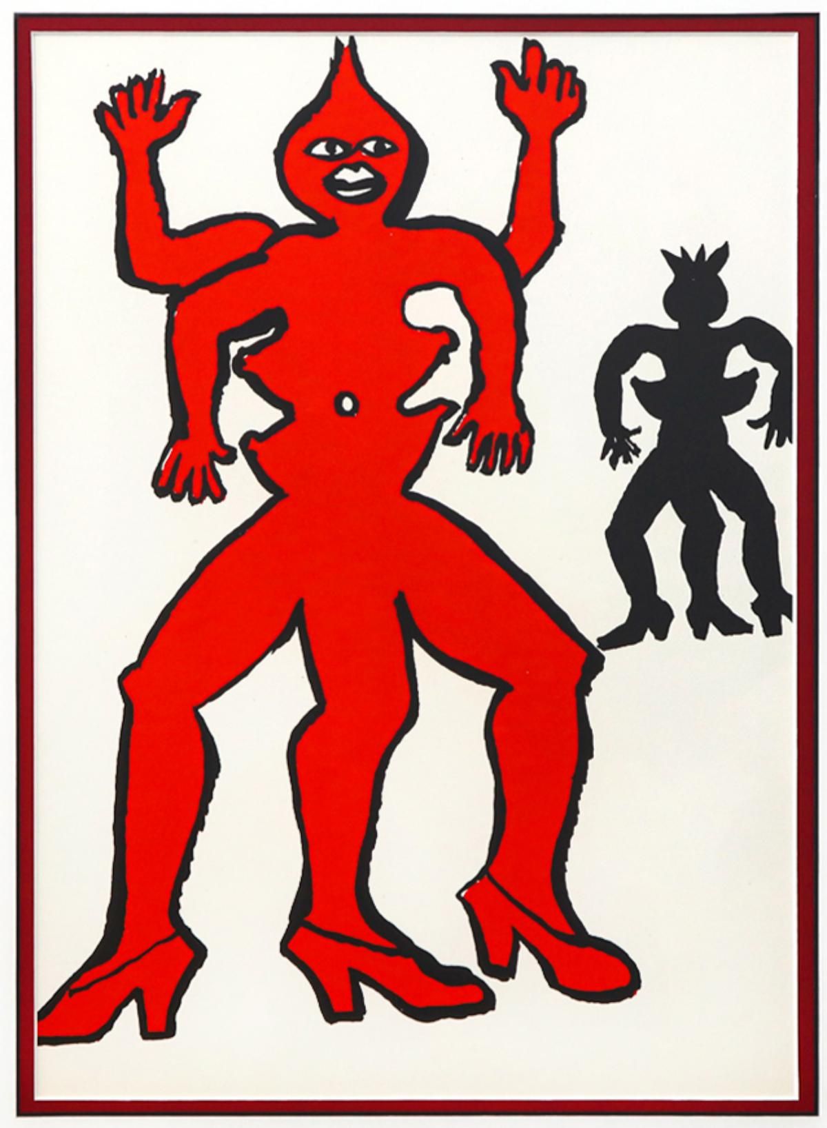 Alexander Calder- Lithograph "DLM212 - Une famille de la-bas II"