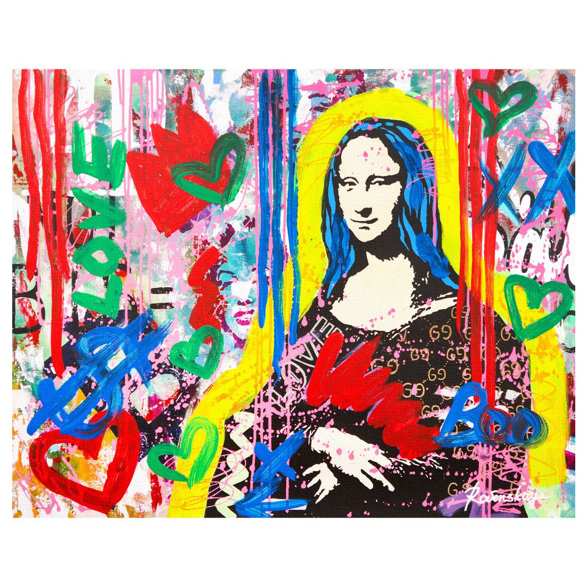 Nastya Rovenskaya- Original Mixed Media on Canvas "Mona"
