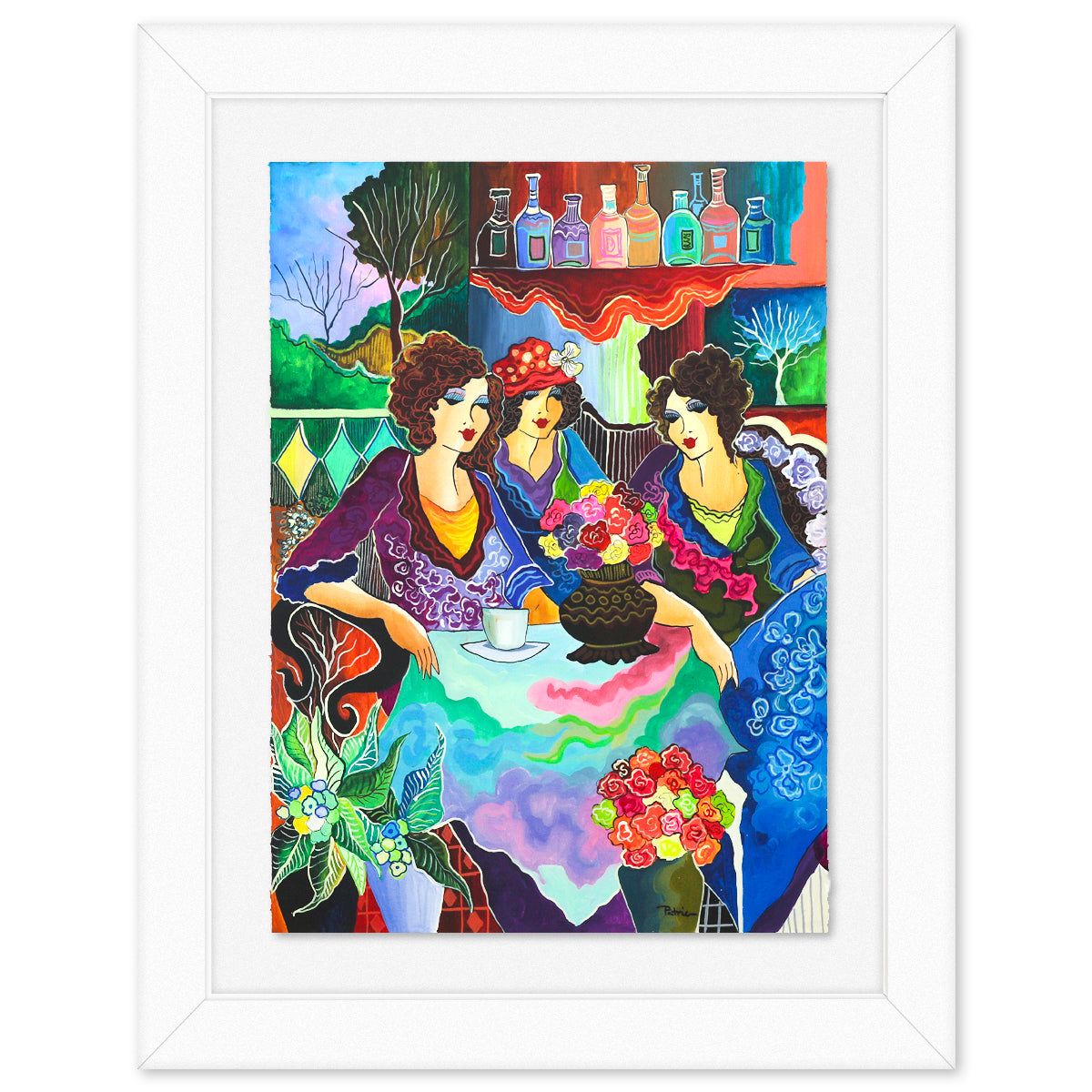 Patricia Govezensky- Original Watercolor on Paper "Garden Serenade"