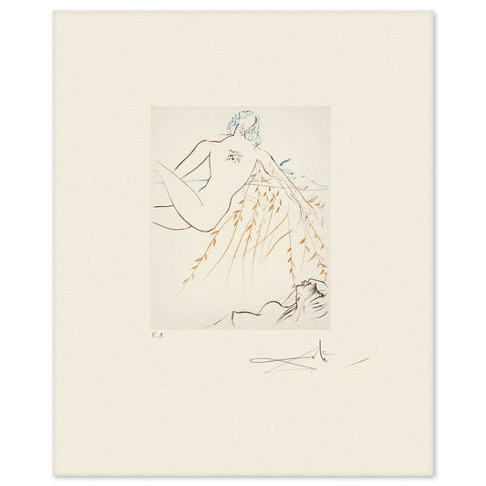 Salvador Dali- Etching "The Amorous Sleep"