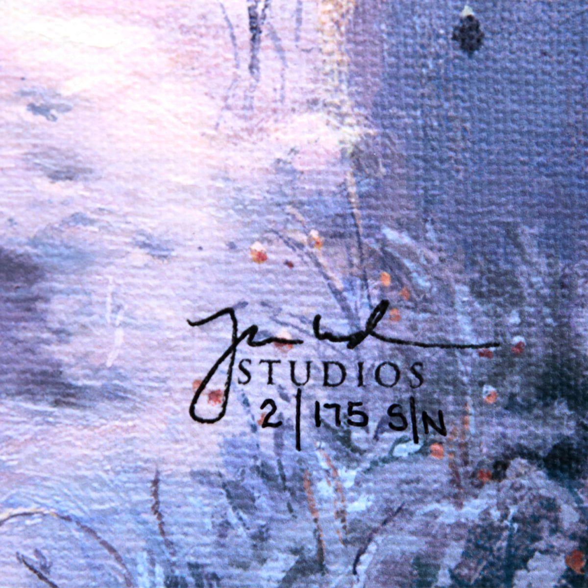 Thomas Kinkade- Hand Embellished Giclee on Canvas "Mickey and Minnie Sweetheart Holiday"