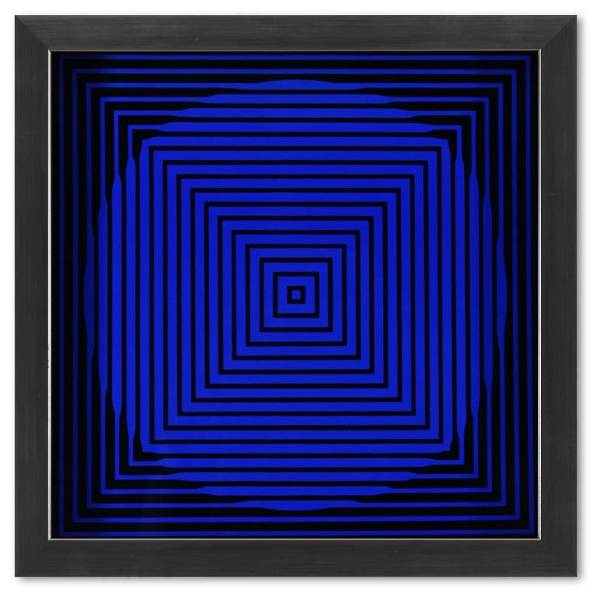 Victor Vasarely (1908-1997), "Beta de la serie Vonal" Framed 1971 Heliogravure Print with Letter of Authenticity