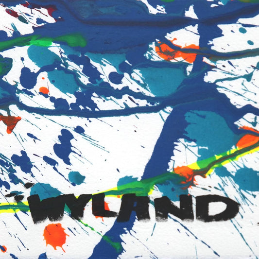Wyland- Original Watercolor Painting on Deckle Edge Paper "Abstract Drip"
