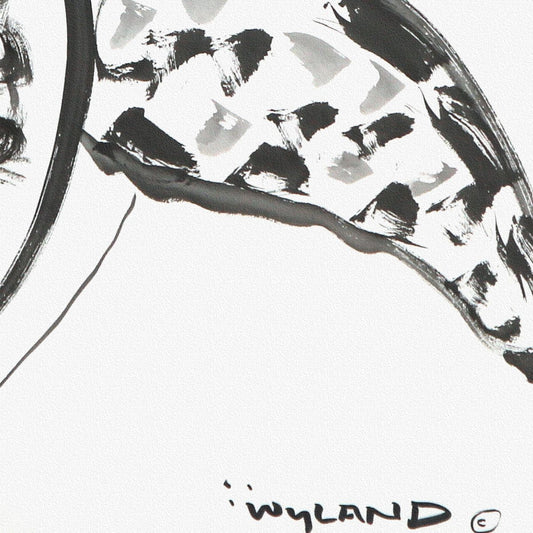 Wyland- Original Sumi Ink Painting "Turtle"