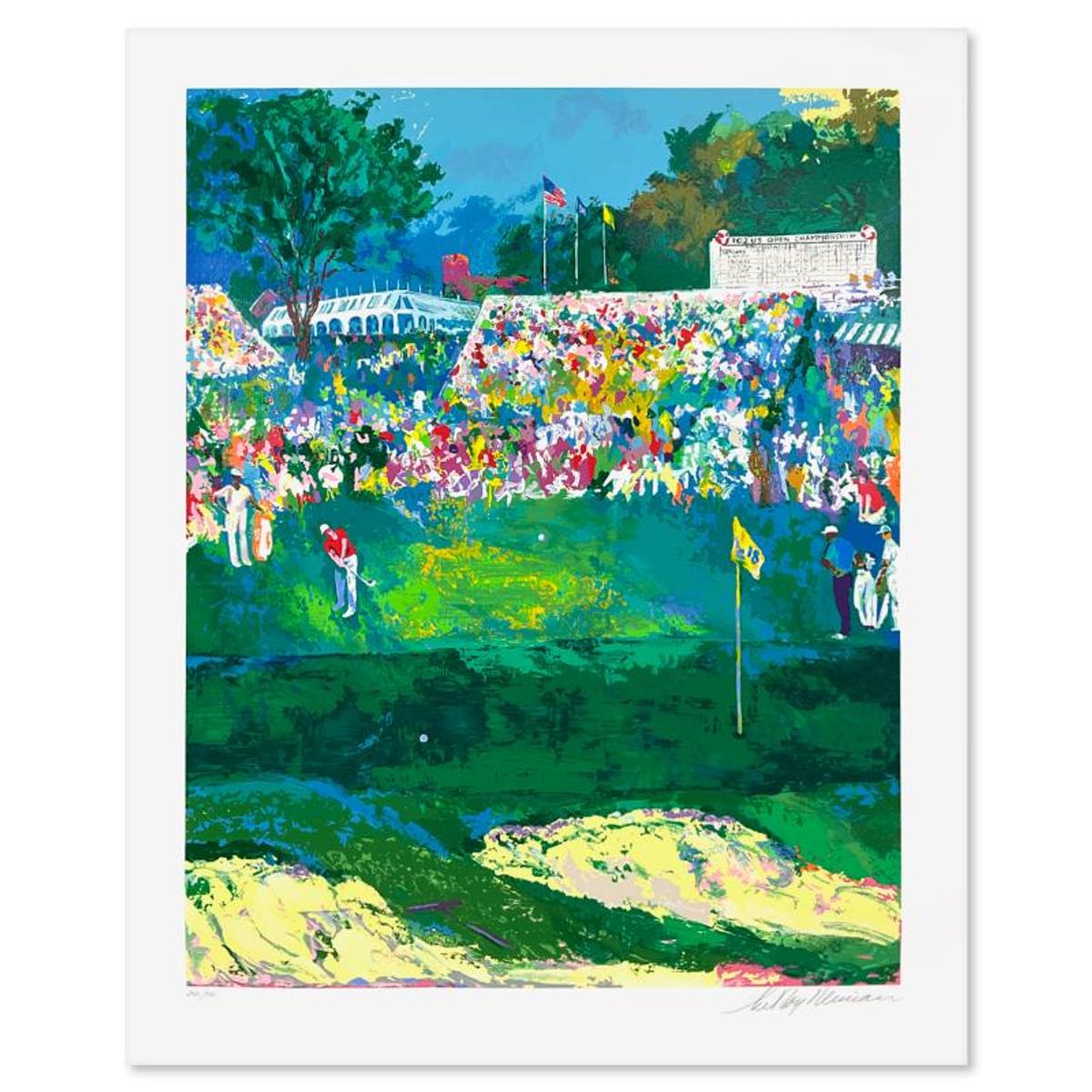 LeRoy Neiman (1921-2012), "Bethpage Black Course 2002 US Open" Limited Edition Serigraph, Numbered 246/350 and Hand Signed with Letter of Authenticity.