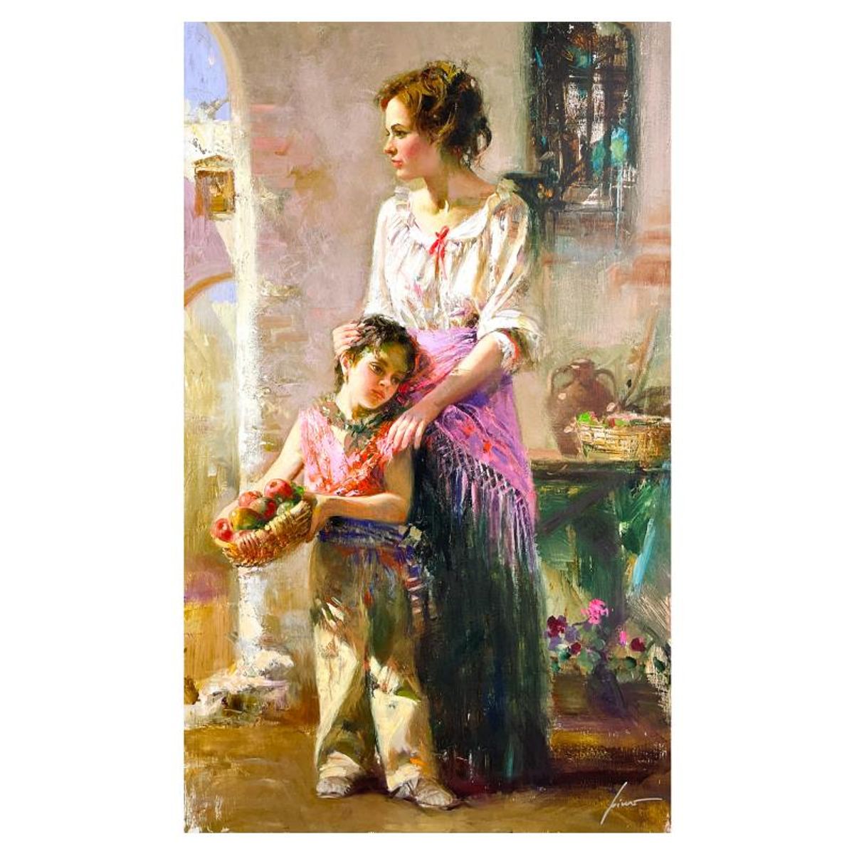 #1 in Edition - Pino (1939-2010), "Country Life" Limited Edition on Canvas, Numbered 1/295 and Hand Signed with Certificate of Authenticity.
