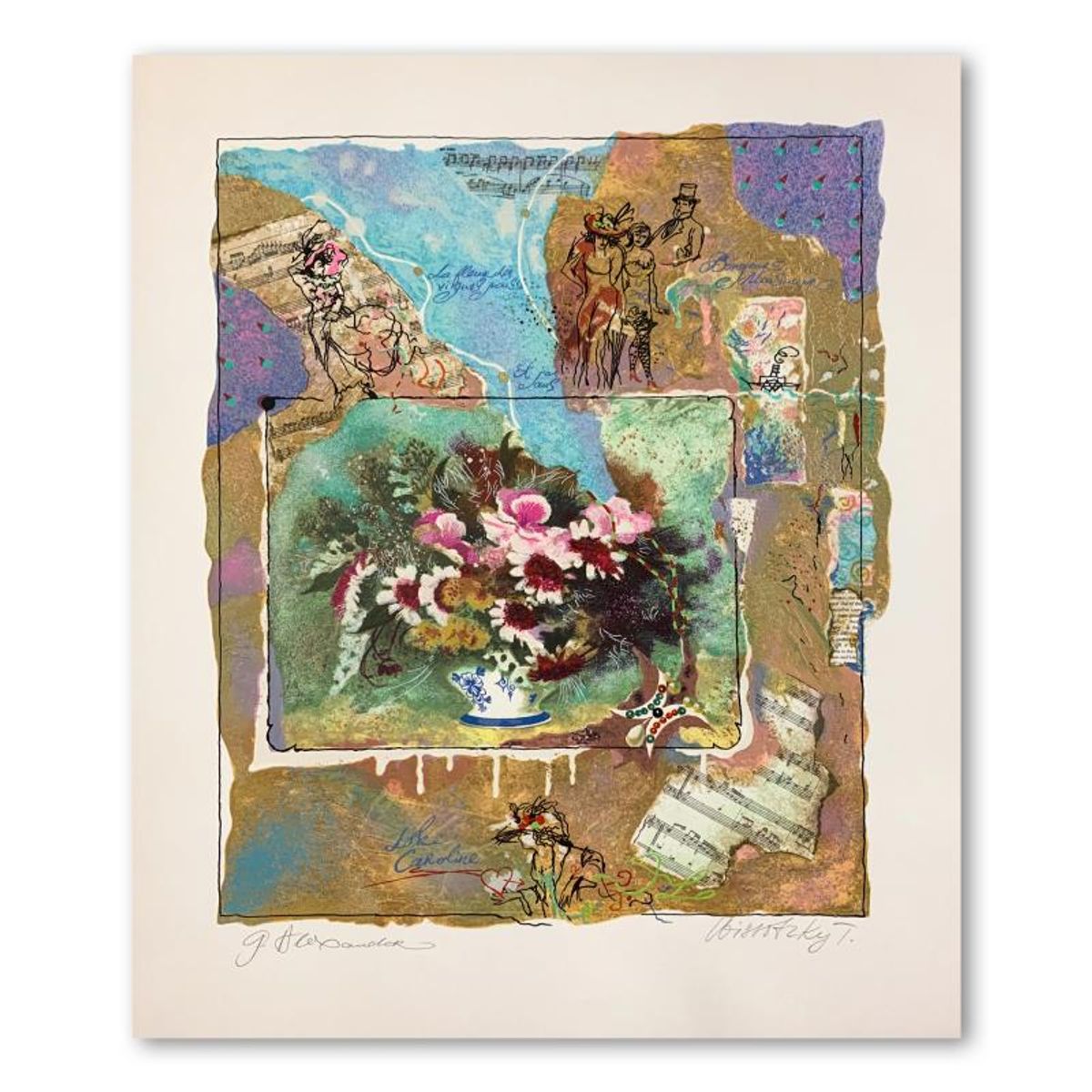 Alexander Galtchansky (1959-2008) and Tanya Wissotzky (1959-2006), Hand Signed Limited Edition Serigraph on Paper with Letter of Authenticity.