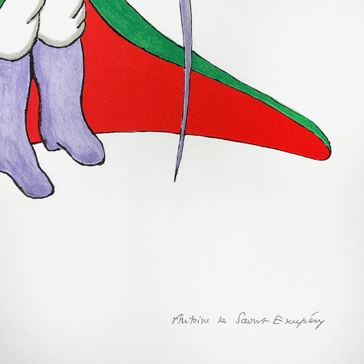 Antoine de Saint-Exupery 1900-1944 (After), "The Little Prince In His Suit" Framed Limited Edition Lithograph with Certificate of Authenticity.