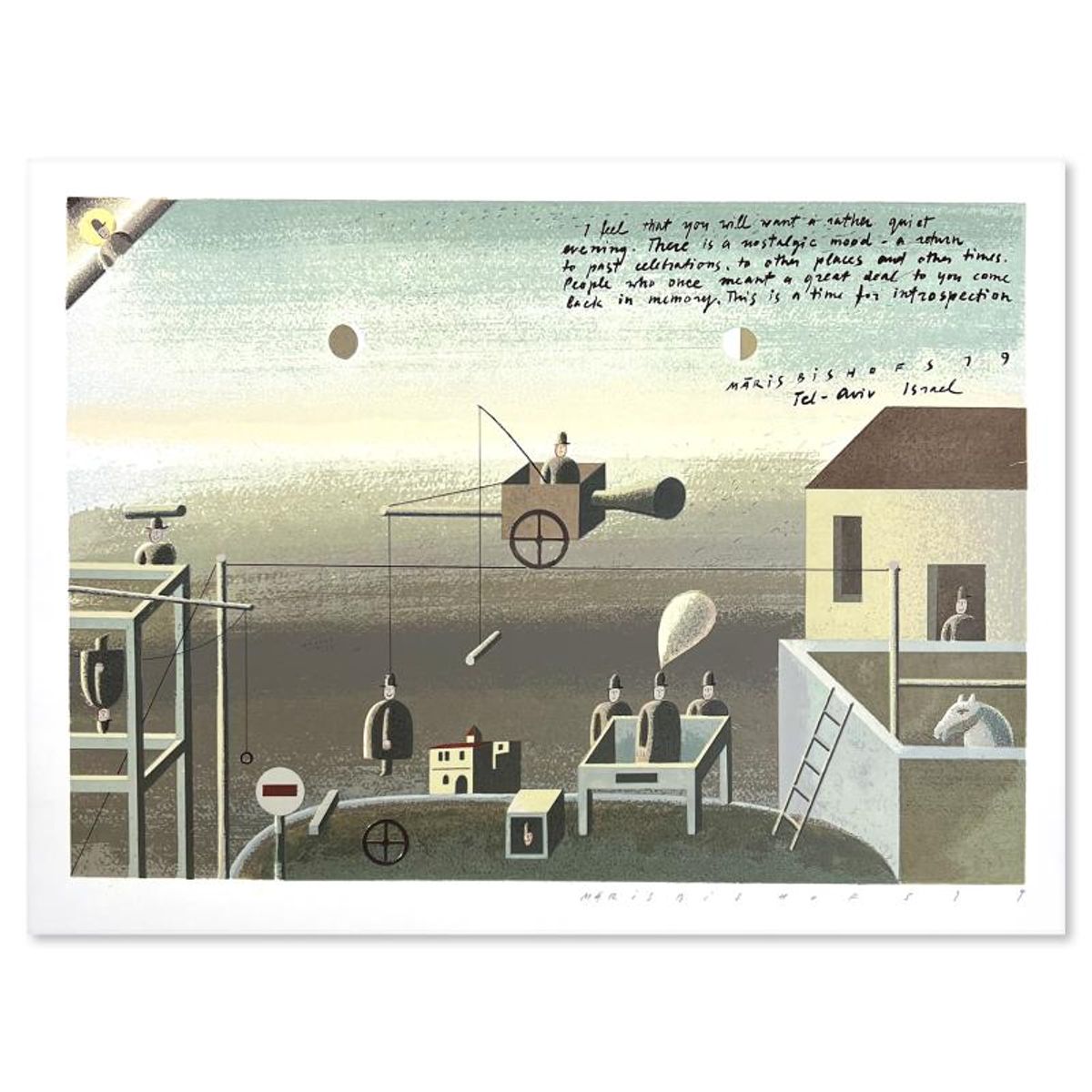 Maris Bishofs, Hand Signed Limited Edition Serigraph with Letter of Authenticity.