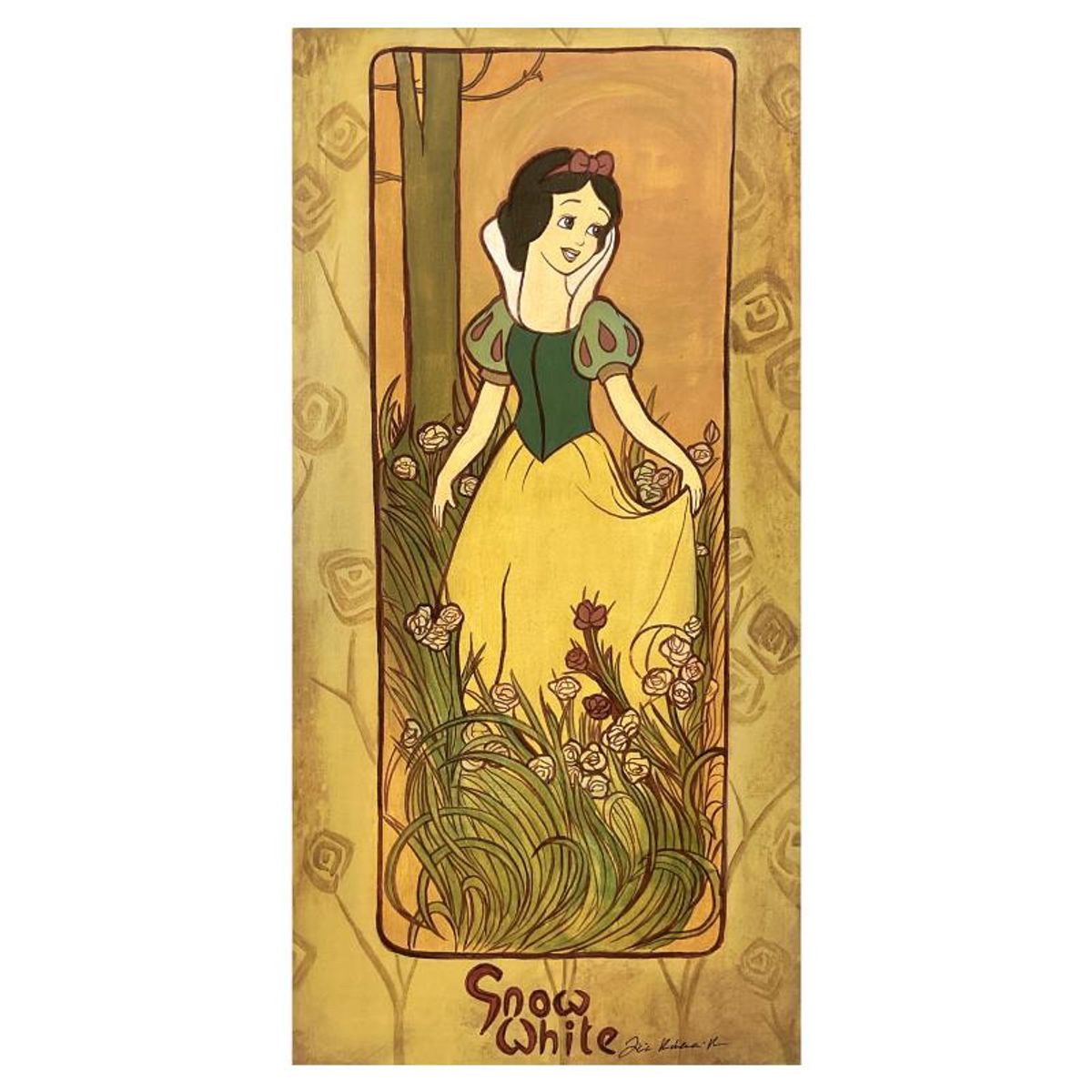 Tricia Buchanan-Benson, "Snow White" Limited Edition Japanese on Canvas from Disney Fine Art, Numbered and Hand Signed with Letter of Authenticity
