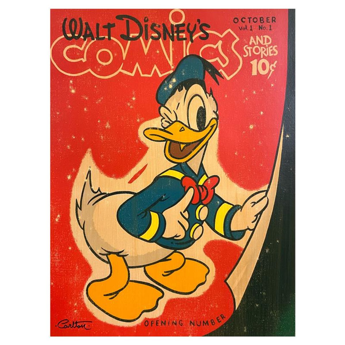 Trevor Carlton, "Donald's Opening Number" Limited Edition Proof on Canvas from Disney Fine Art, Numbered and Hand Signed with Letter of Authenticity