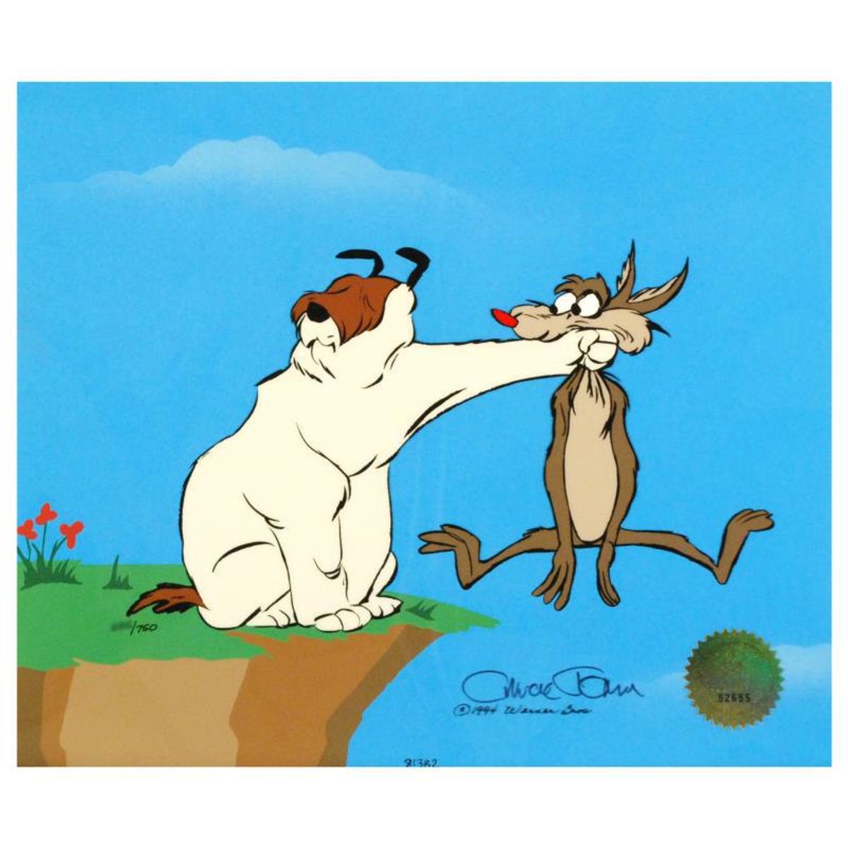 Chuck Jones (1912-2002), "Suspended Animation" Hand Signed Limited Edition Animation Cel with Hand Painted Color; Certificate of Authenticity.
