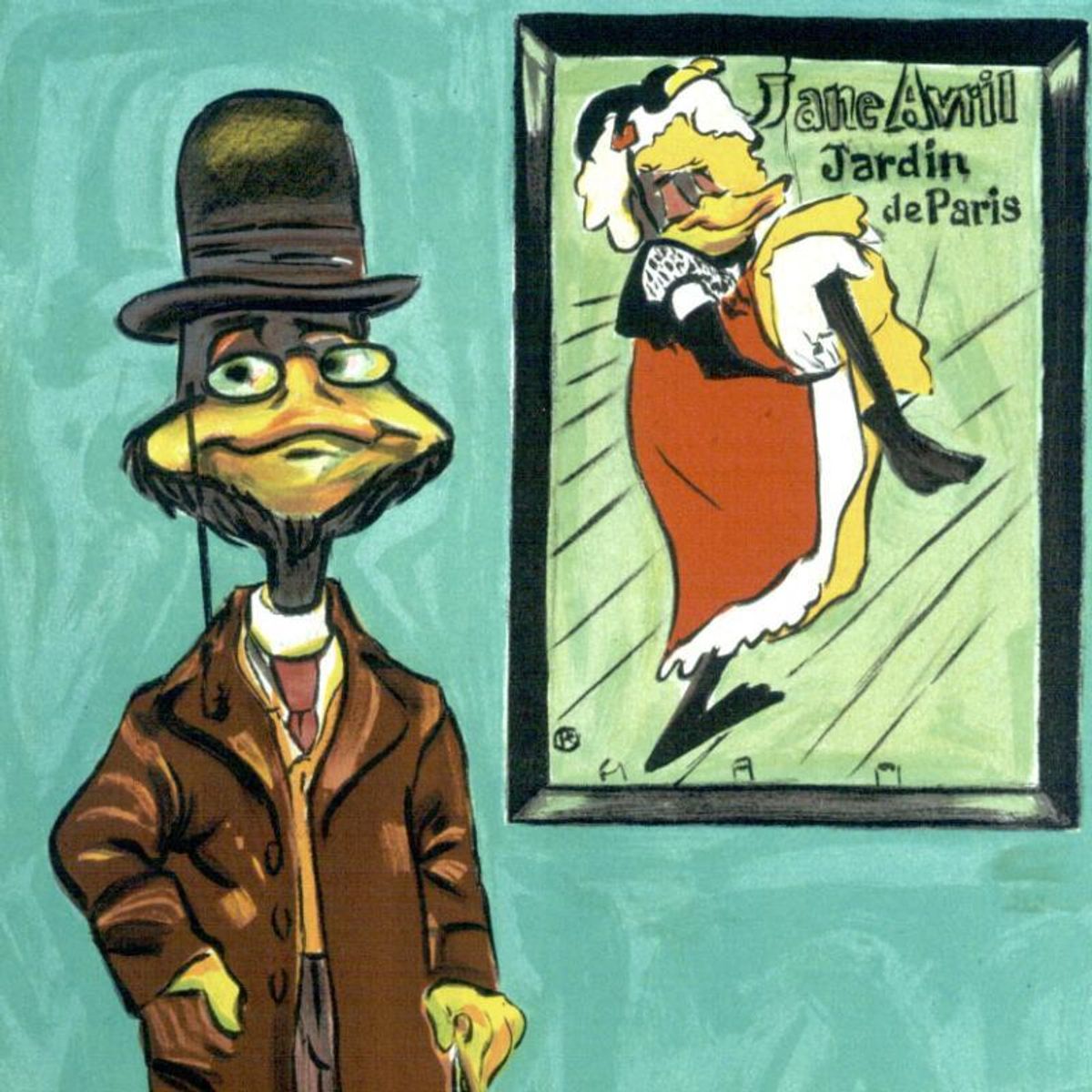 Chuck Jones (1912-2002), "Toulouse Le Duck" Hand Signed Limited Edition Fine Art Stone Lithograph with COA.