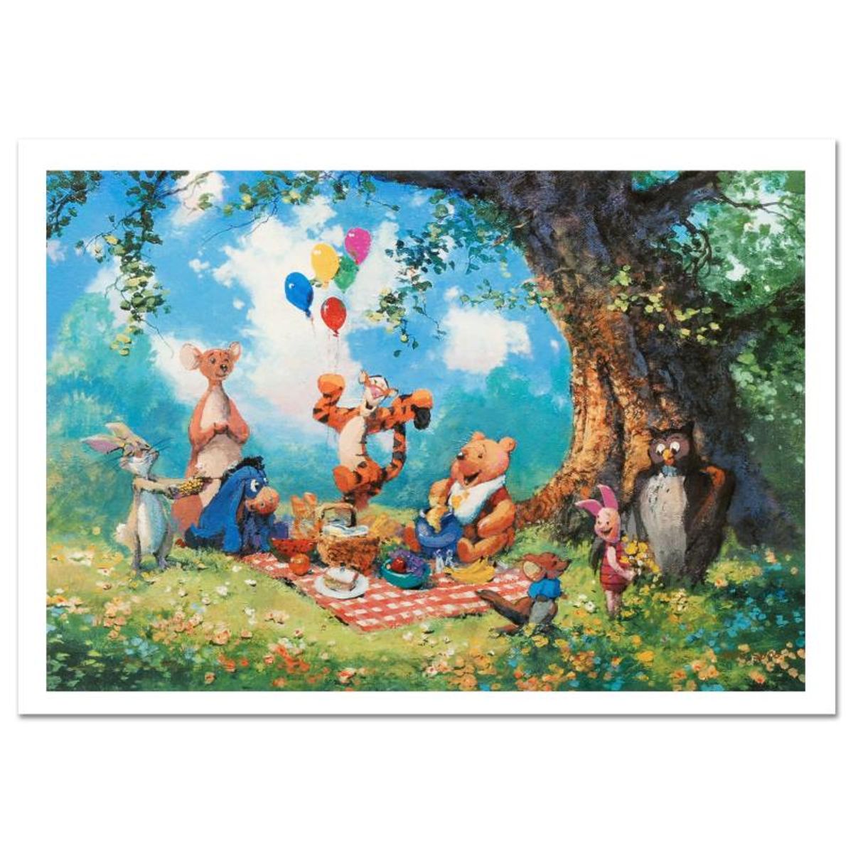 James Coleman, "Splendiferous Picnic" Limited Edition Lithograph, Numbered and Hand Signed with Letter of Authenticity.