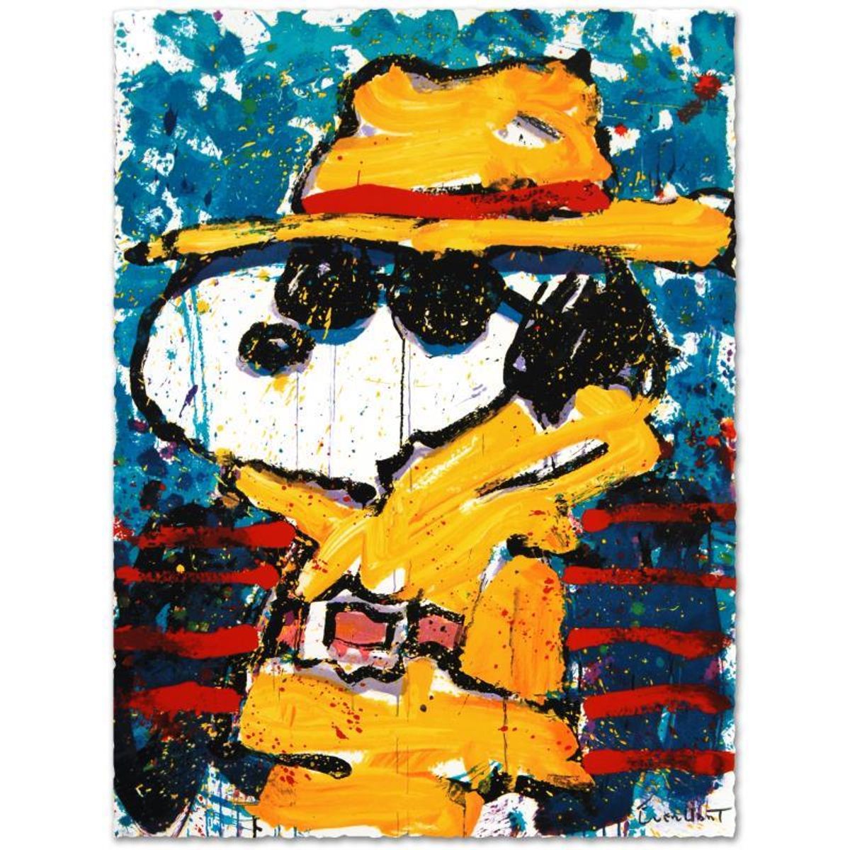Tom Everhart, "Undercover In Beverly Hills" Hand Signed Limited Edition Hand Pulled Original Lithograph with Certificate of Authenticity.