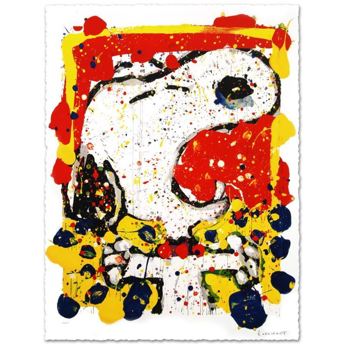Tom Everhart, "Squeeze The Day-Friday" Hand Signed Limited Edition Hand Pulled Original Lithograph with Certificate of Authenticity.