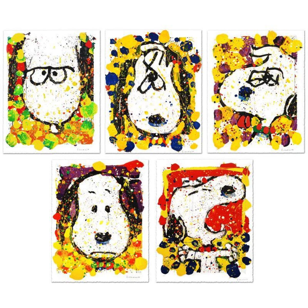 Tom Everhart, "Squeeze The Day Suite" Five Hand Signed Limited Edition Hand Pulled Original Lithographs with Certificate of Authenticity.