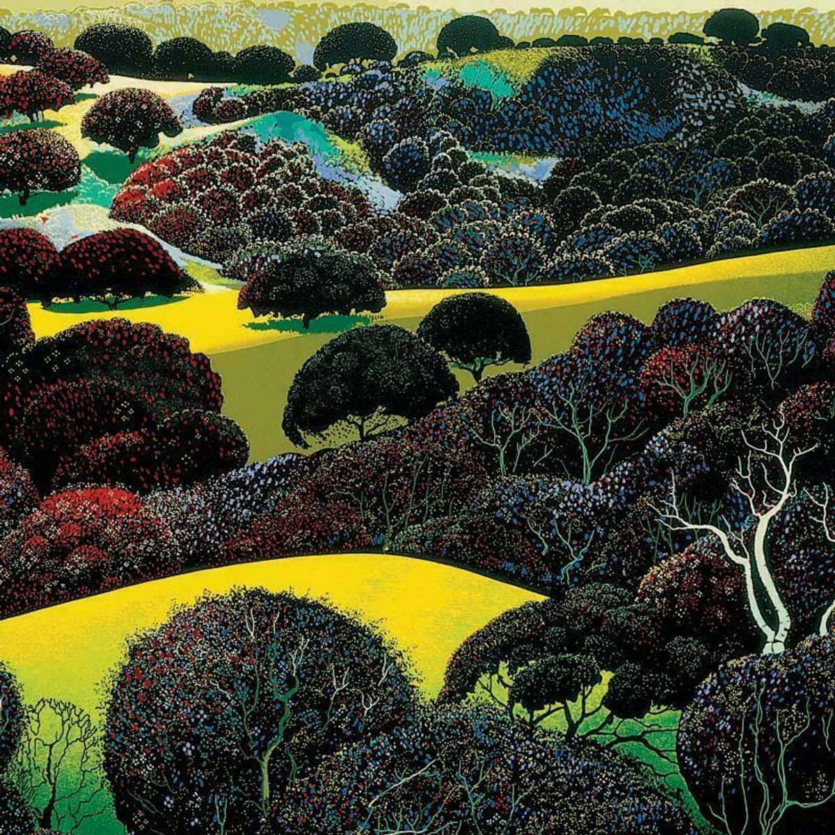 Eyvind Earle (1916-2000), "Santa Ynez Memories" Limited Edition Serigraph on Paper; Numbered & Hand Signed; with Certificate of Authenticity.
