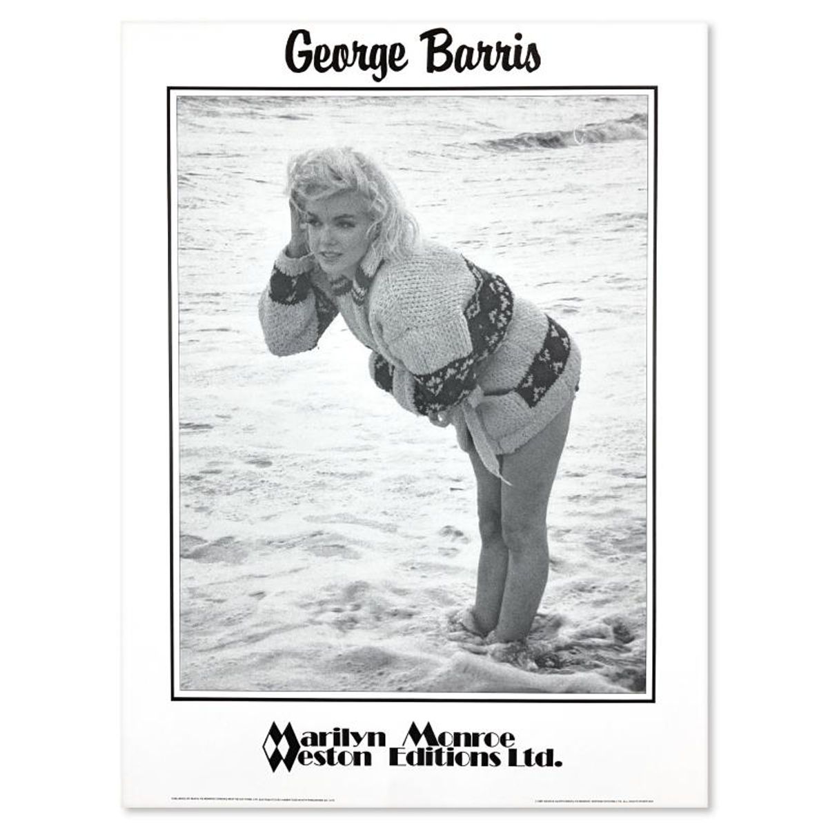 George Barris (1922-2016), "Marilyn Monroe" Poster from Edward Weston Collection with Letter of Authenticity