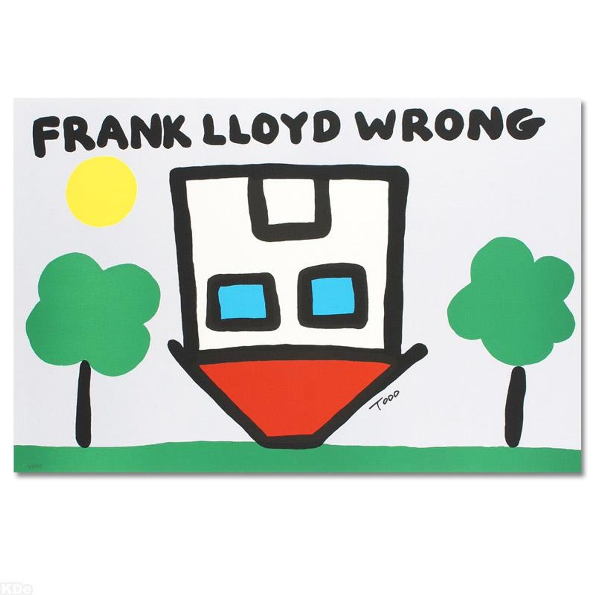 Todd Goldman, "Frank Lloyd Wrong" Limited Edition Lithograph, Numbered and Hand Signed with Certificate of Authenticity.