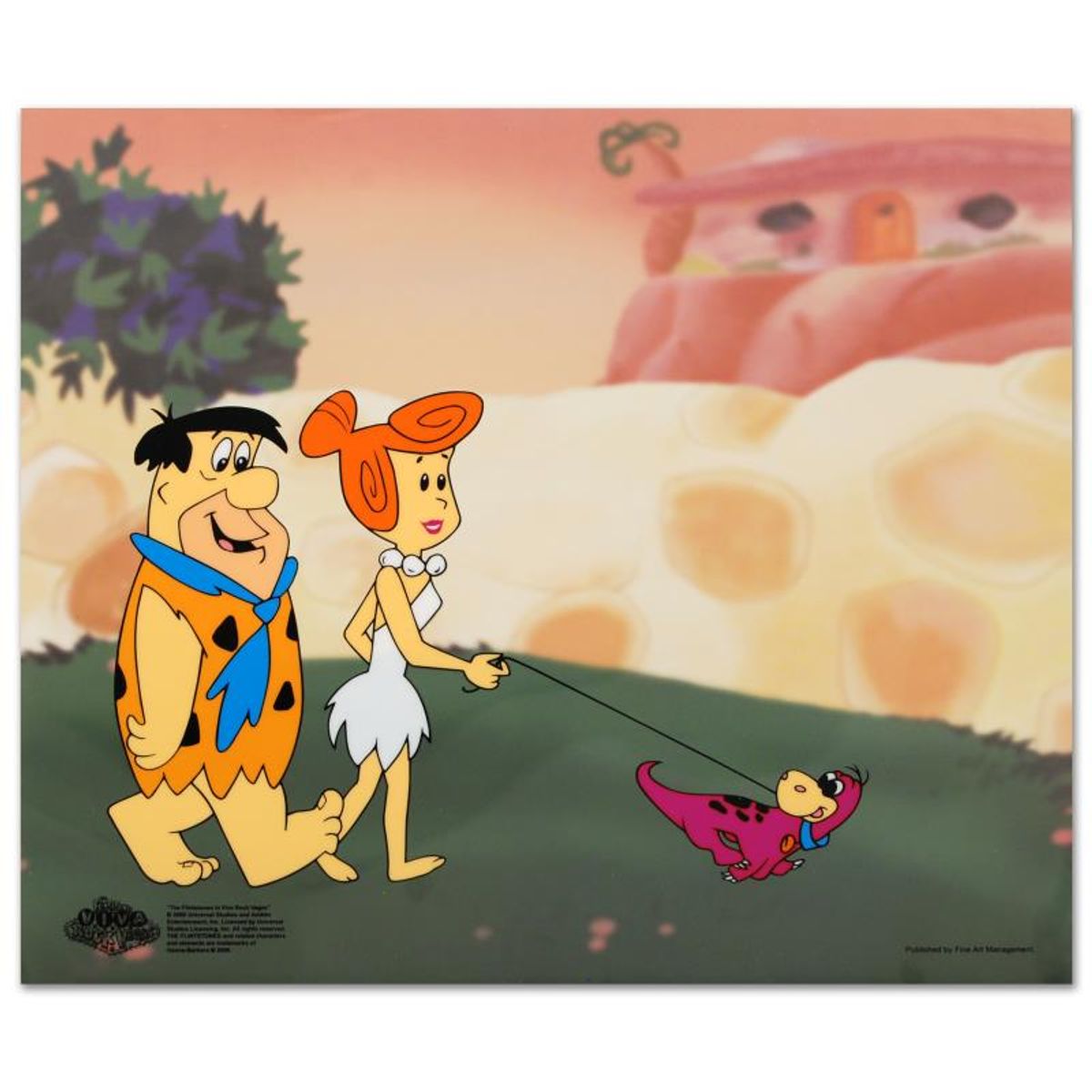 The Flintstones, "Walking Dino" Limited Edition Sericel with Letter of Authenticity.