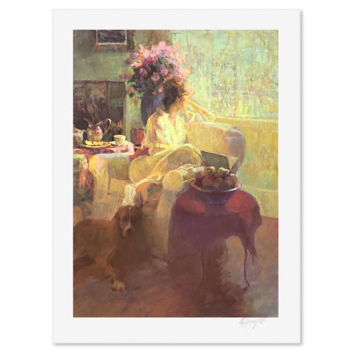 Don Hatfield, "Day Dreaming" Limited Edition Printer's Proof Serigraph, Numbered and Hand Signed with Letter of Authenticity.