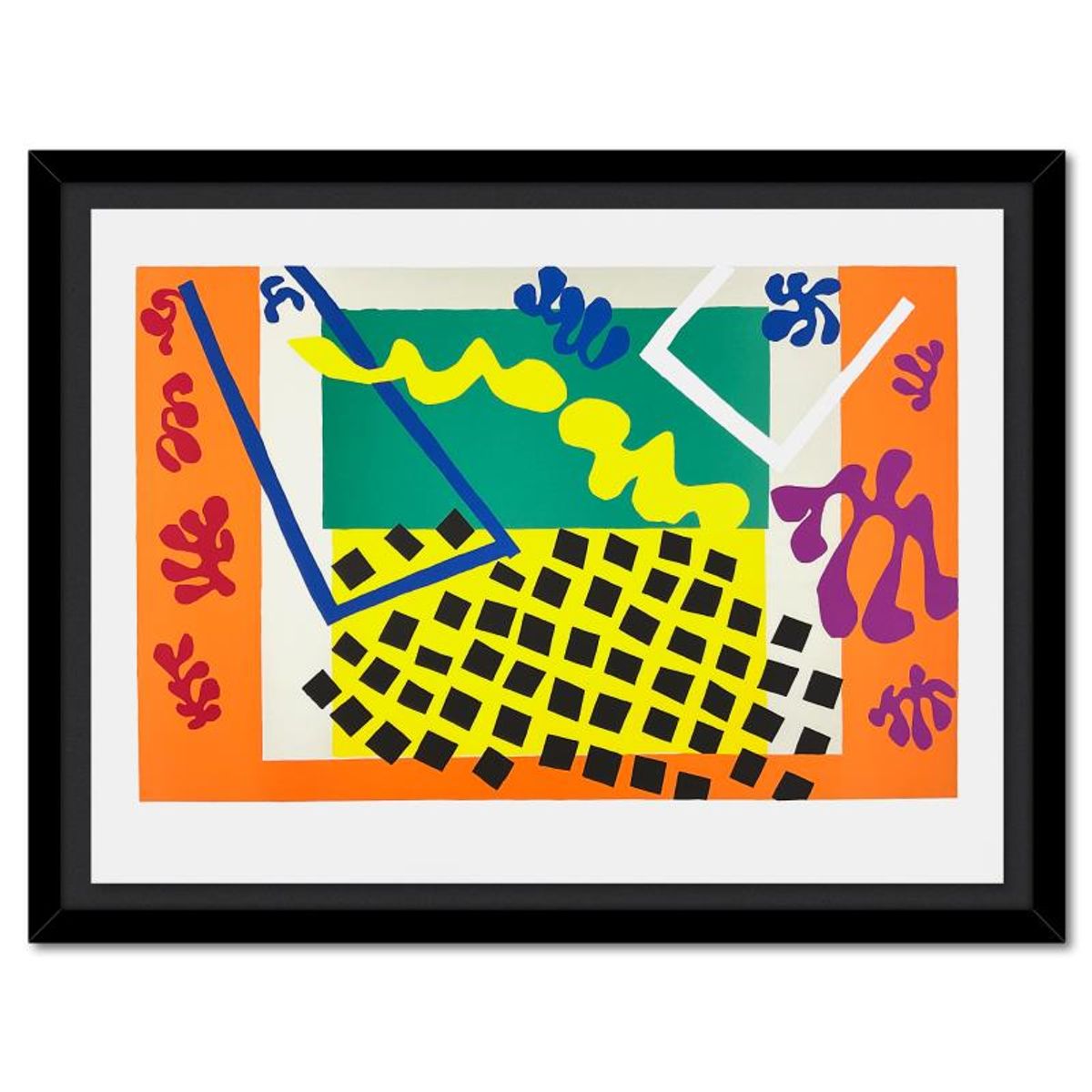 Henri Matisse 1869-1954 (After), "Les Codomas" Framed Limited Edition Lithograph with Certificate of Authenticity.