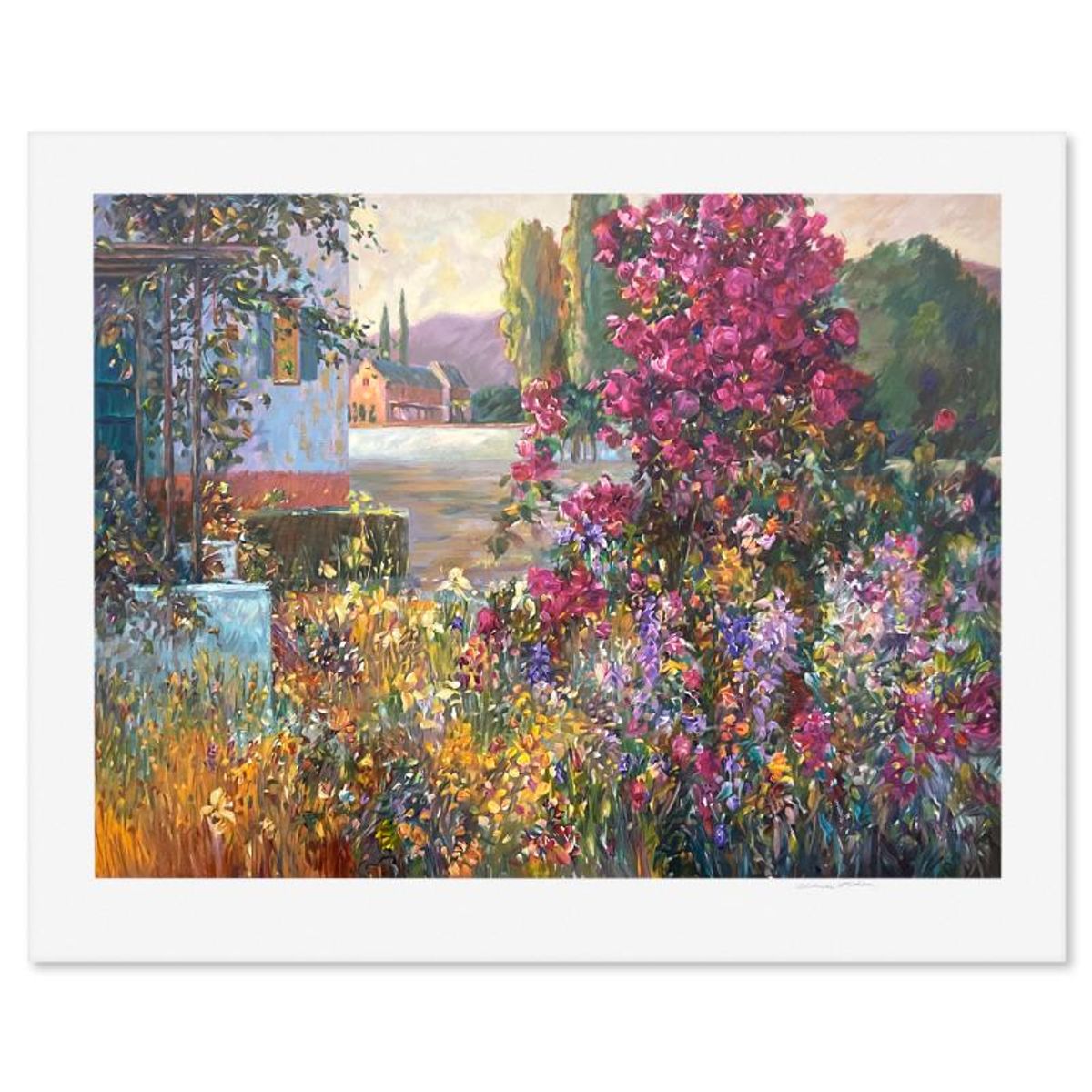 Henri Plisson (1933-2006), "La Vie En Rose" Limited Edition Serigraph, Numbered and Hand Signed with Letter of Authenticity