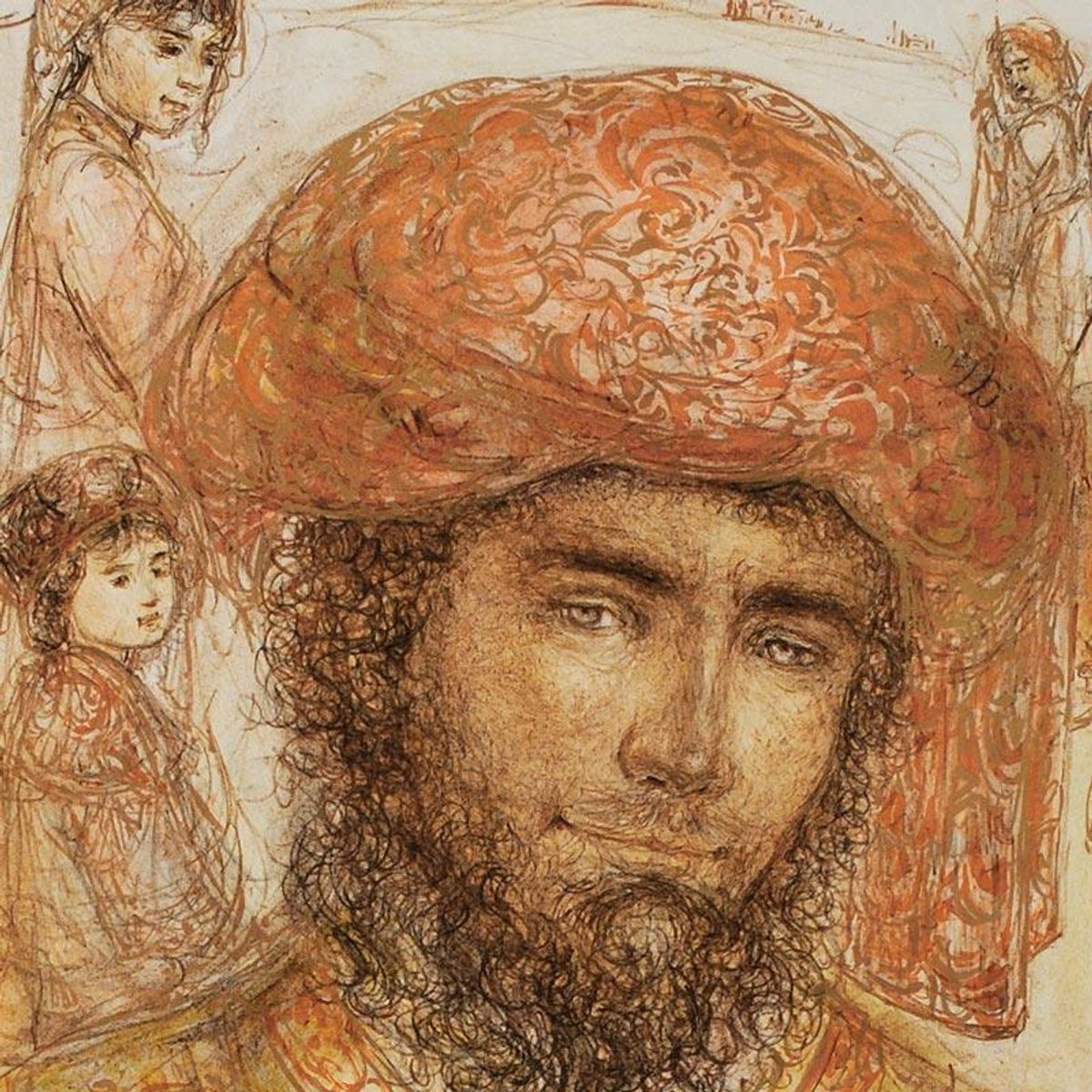 Edna Hibel (1917-2014), "Joshua at the Jordan" Hand Signed Limited Edition Lithograph with Certificate of Authenticity.