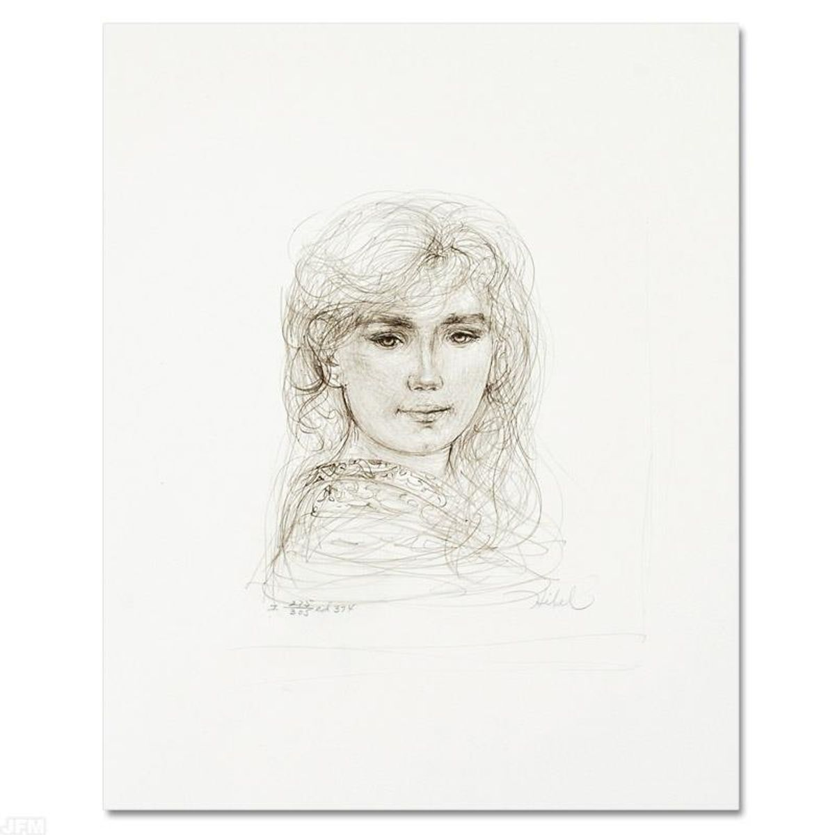 Edna Hibel (1917-2014), "Inga" Hand Signed Limited Edition Lithograph with Certificate of Authenticity.