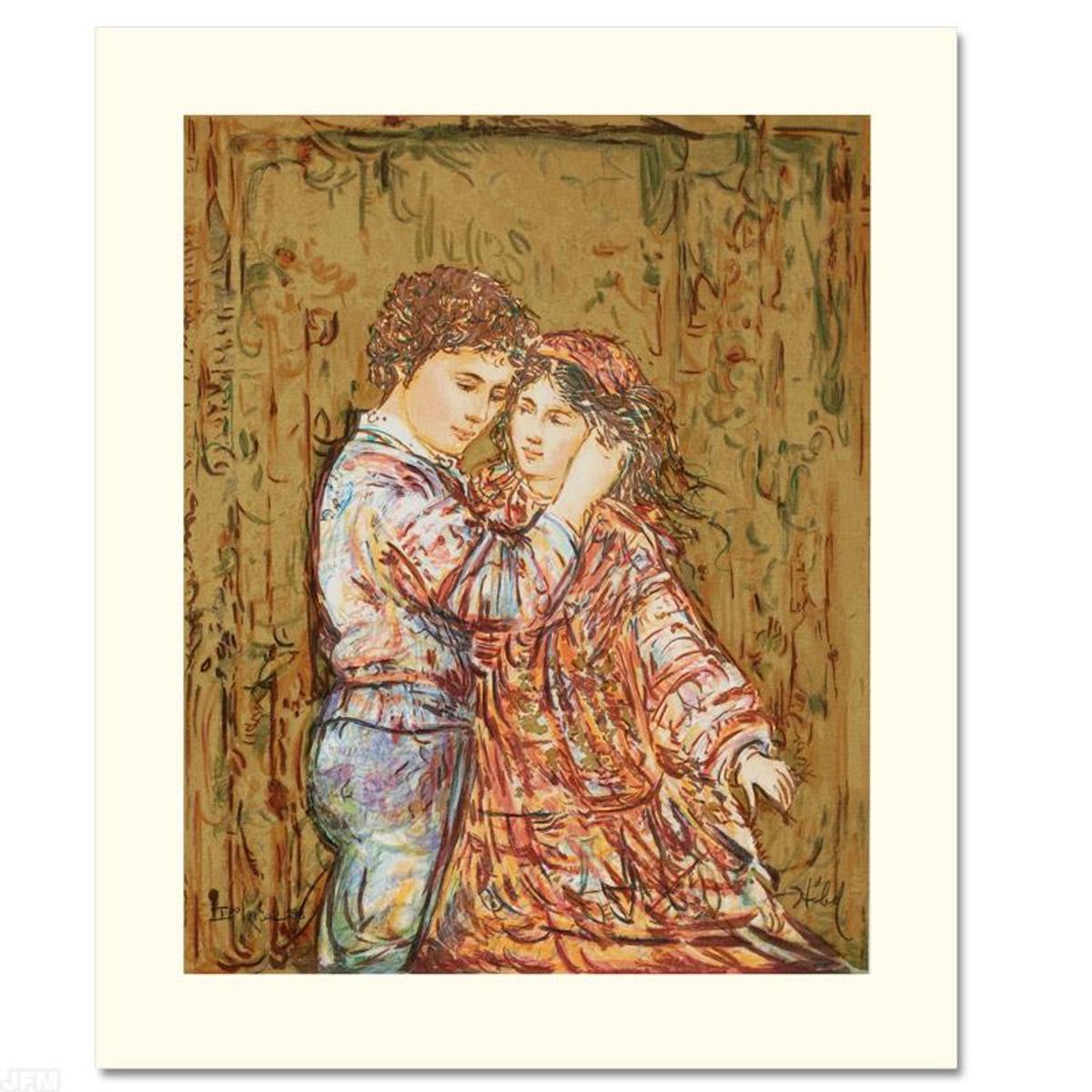 Edna Hibel (1917-2014), "Interlude" Hand Signed Limited Edition Serigraph with Certificate of Authenticity.