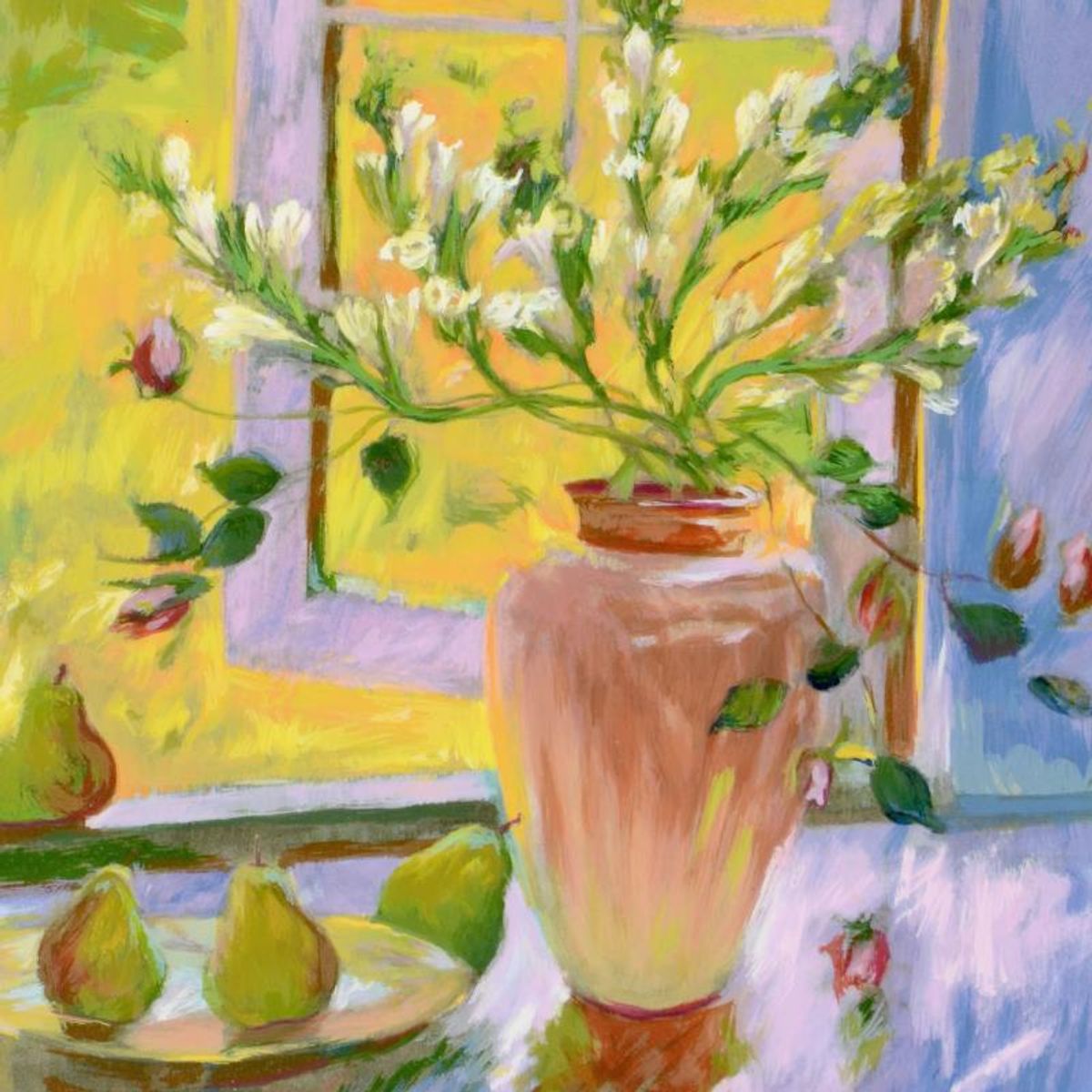 S. Burkett Kaiser, "Still Life with Pears" Limited Edition, Numbered and Hand Signed with Letter of Authenticity.