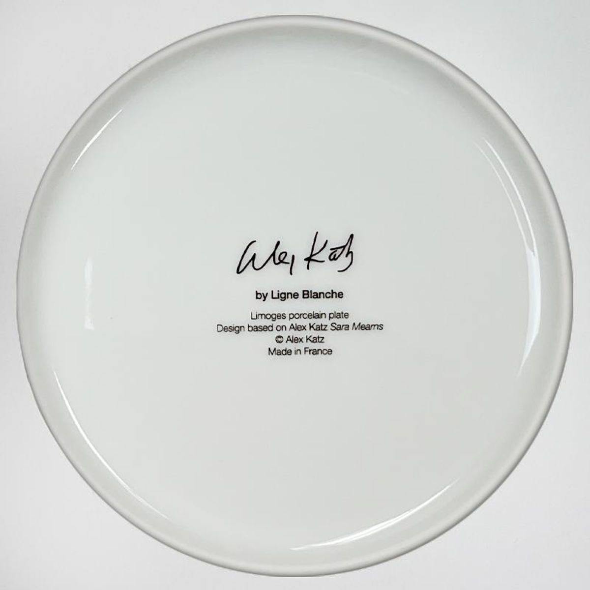 Alex Katz, "Sara Mearns" Framed Limoges Porcelain Plate.