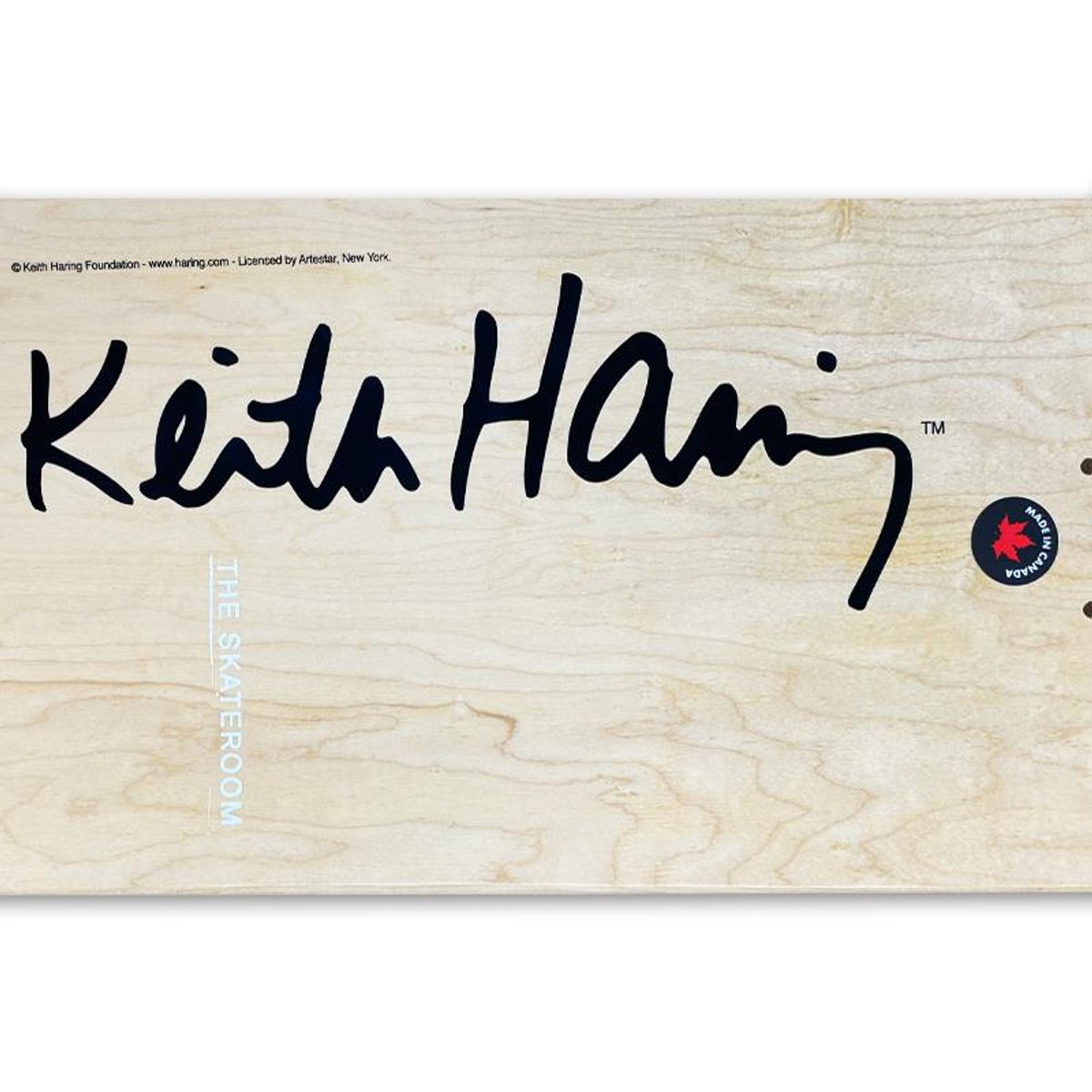 Keith Haring (1958-1990), "Fight AIDS" Framed Skateboard, Plate Signed with Letter of Authenticity.