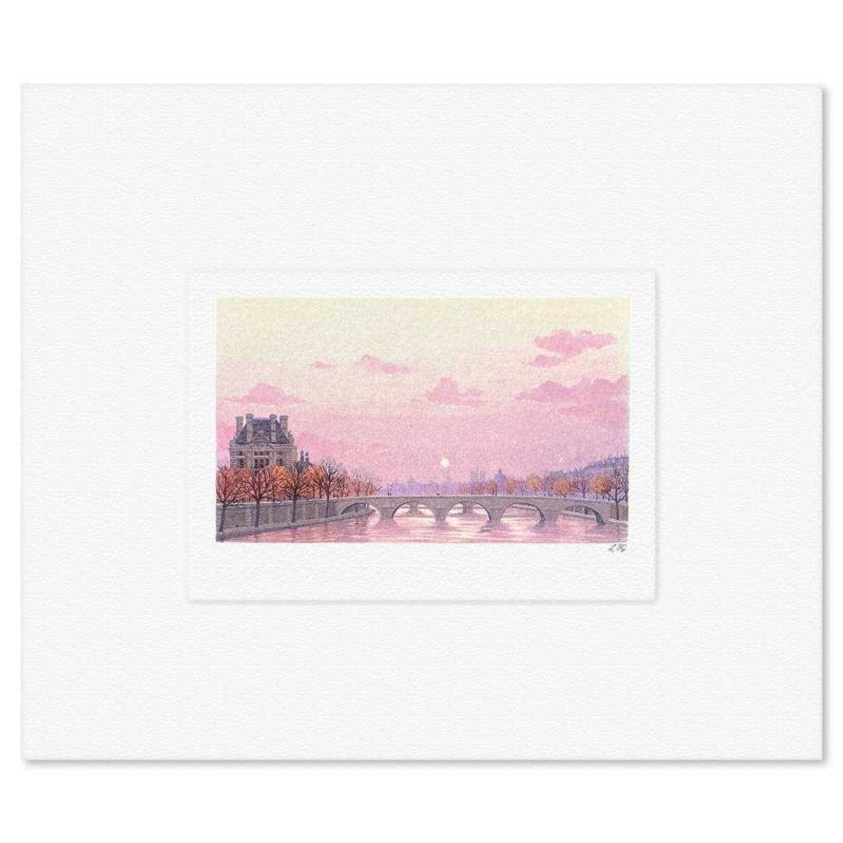 Liudmila Kondakova, "L'Automne a Paris" Limited Edition Lithograph, Numbered and Hand Signed with Letter of Authenticity