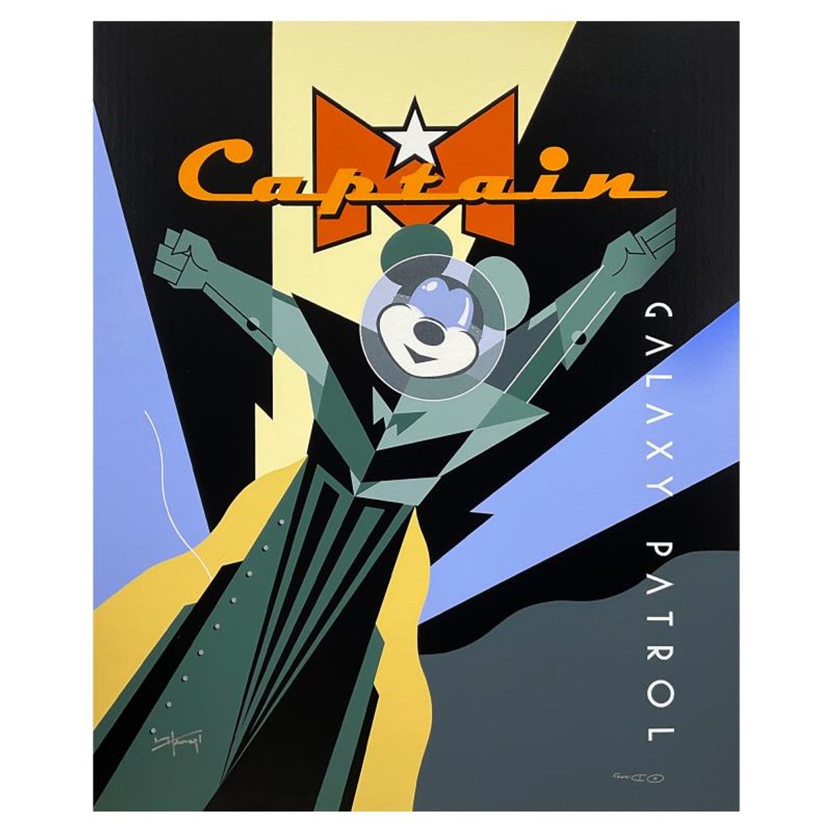Mike Kungl, "Captain M, Galaxy Patrol" Limited Edition on Canvas from Disney Fine Art, Numbered and Hand Signed with Letter of Authenticity